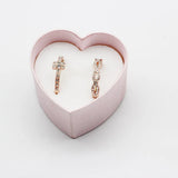 10 pcs Pink Heart Ring Box Engagement Wedding Valentine Gift Jewelry Display