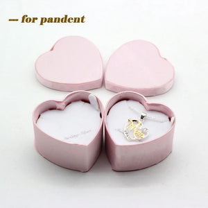 10 pcs Pink Heart Ring Box Engagement Wedding Valentine Gift Jewelry Display