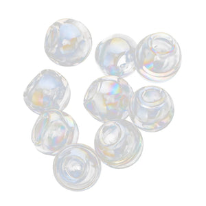 10 pcs Rainbow Mini Clear Glass Ball Beads Globe Glass Bottle Pendant Charms