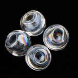 10 pcs Rainbow Mini Clear Glass Ball Beads Globe Glass Bottle Pendant Charms