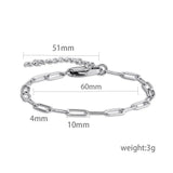 10 pcs Stainless Steel Chain Bracelet Set
