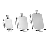 10 pcs Stainless Steel Military Army Style ID Blank Dog Tags Pendant