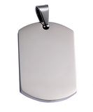 10 pcs Stainless Steel Military Army Style ID Blank Dog Tags Pendant