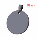 10 pcs 30mm Round Stainless Steel Stamping Blank ID Dog Tags Pendant Necklace