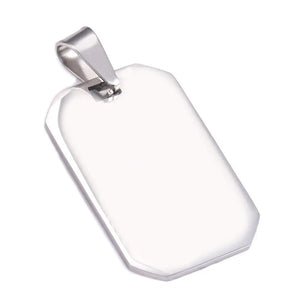 10 pcs Stainless Steel Stamping Blank ID Dog Tags Pendant Necklace