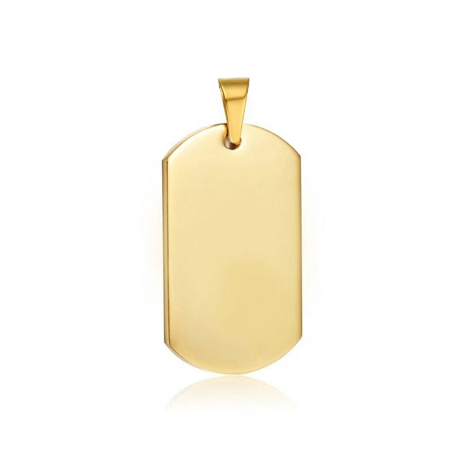 10pcs Stainless Steel Dog Tags Pendant Necklace Jewelry Findings