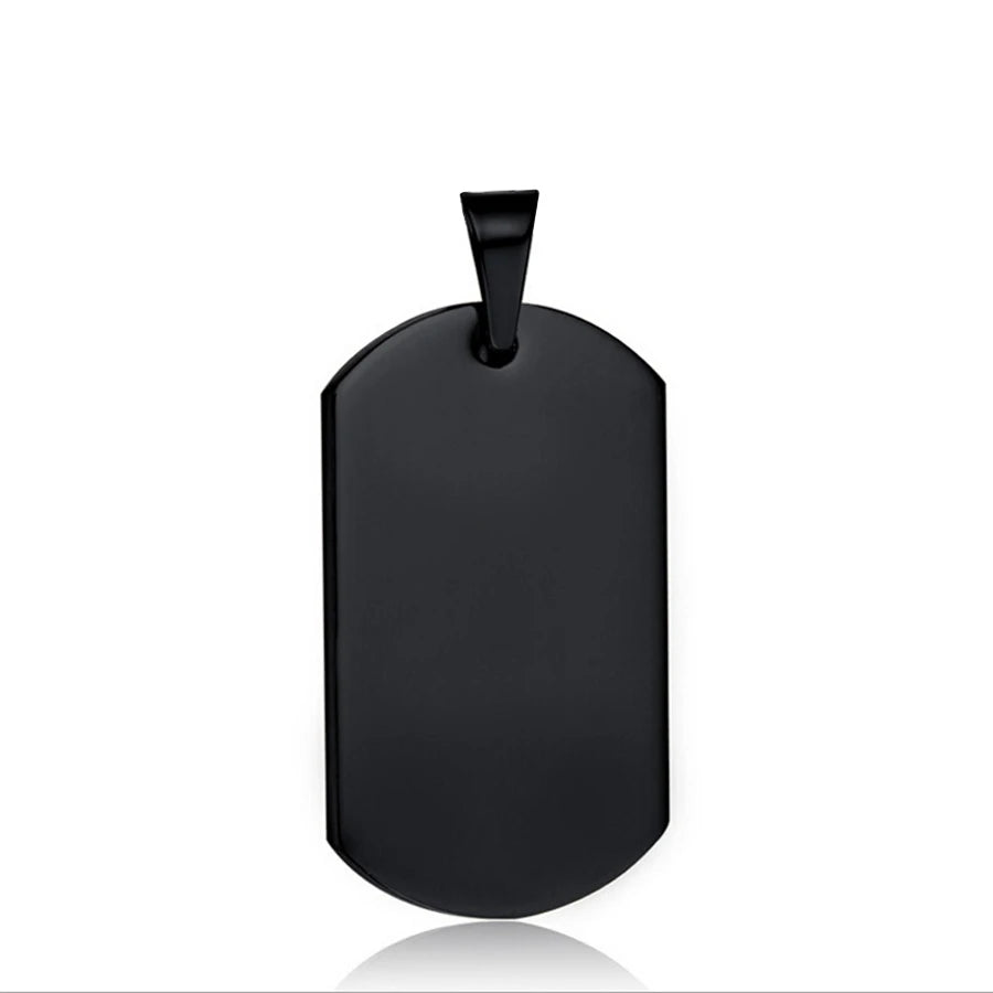 10pcs Stainless Steel Dog Tags Pendant Necklace Jewelry Findings