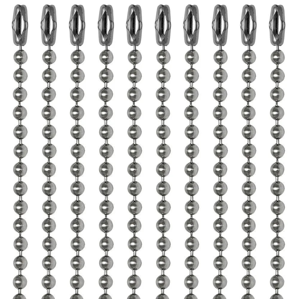 10pcs Stainless Steel Dog Tags Pendant Necklace Jewelry Findings
