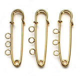 10pcs 50mm Iron Brooch Clip Base Pin Safety Blank DIY Jewelry Making Supplies