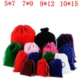 10 pcs/lot Velvet Pouches Jewelry Display Drawstring Gift Bags