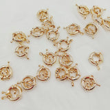 10 pcs Sailor Clasp Real 18k Plating Necklace/Bracelet Clasp