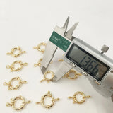 10 pcs 18k Plated Sailor Clasp 16mm/14mm Necklace Findings