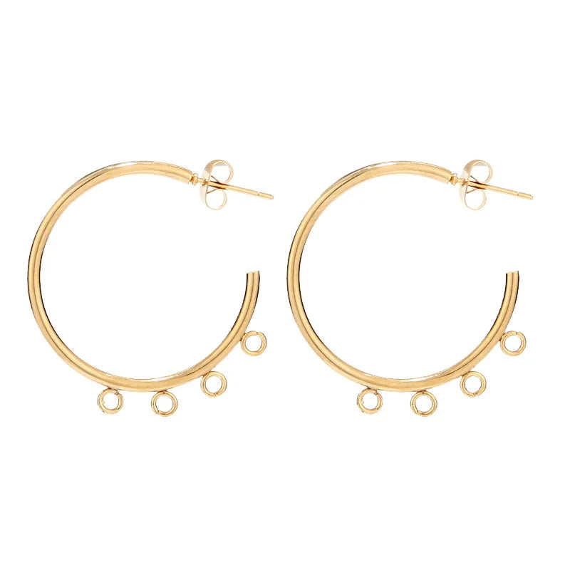 10 pcs Stainless Steel Hoop Earrings DIY Earring for Women