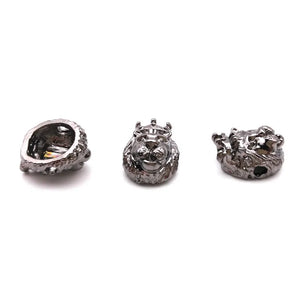 10pcs Antique Tibetan Lion Head Metal Charms for Jewelry Making
