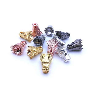 10pcs Antique Tibetan Lion Head Metal Charms for Jewelry Making