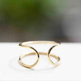 10 pcs Mix Open Wire Band Adjustable Rings Female Jewelry