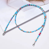 10pcs Rice Beads Face Cover Lanyard Strap Necklace For Women