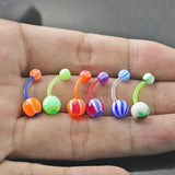 10 pcs Surgical Steel Crystal Belly Button Rings 5/8mm Ball Navel Piercings