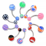 10 pcs Surgical Steel Crystal Belly Button Rings 5/8mm Ball Navel Piercings
