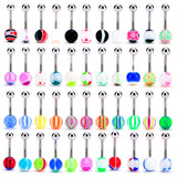 10 pcs Surgical Steel Crystal Belly Button Rings 5/8mm Ball Navel Piercings