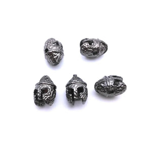 10 pcs Vintage Helmet Beads for Men Bracelet DIY Jewelry Making
