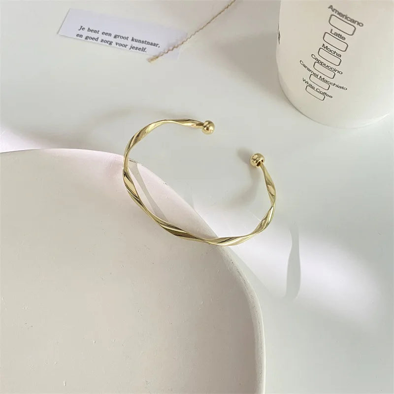 10 pcs/lot metal wave bangle cuff bracelet