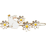 10 pcs/lot metal daisy rabbit barrettes hairclip