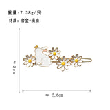 10 pcs/lot metal daisy rabbit barrettes hairclip