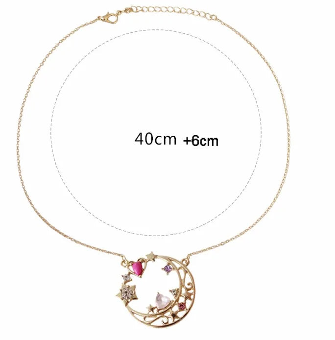 10 pcs/lot Metal Card Captor Moon Necklace