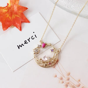 10 pcs/lot Metal Card Captor Moon Necklace