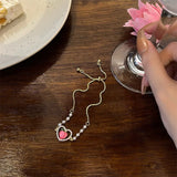 Metal Flower Pearl Peach Heart Bracelet Lot of 10