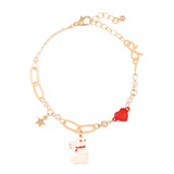 10 pcs Metal Heart Rabbit Pearl Bracelet Jewelry Accessories