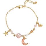 Enamel Moon Star Charm Bracelet - Set of 10