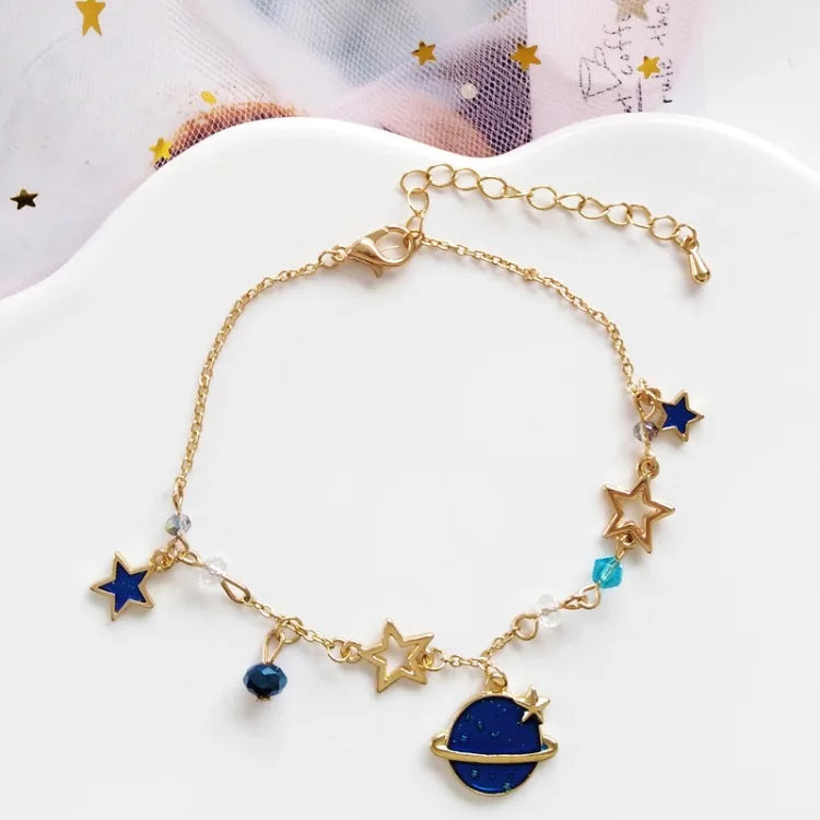 Enamel Moon Star Planet Charm Bracelet Lot of 10 pcs