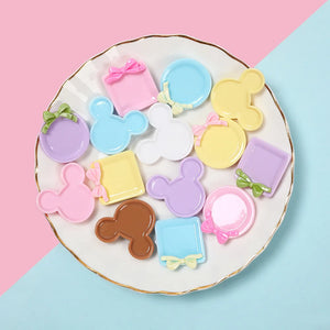 10 pcs Mini Plate Resin Charms for DIY Craft Jewelry Making