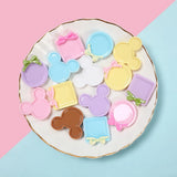 10 pcs Mini Plate Resin Charms for DIY Craft Jewelry Making