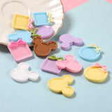 10 pcs Mini Plate Resin Charms for DIY Craft Jewelry Making