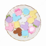 10 pcs Mini Plate Resin Charms for DIY Craft Jewelry Making