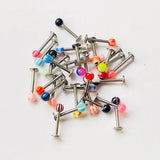 10 Pcs Mixed Acrylic Lip Nail Piercing Jewelry