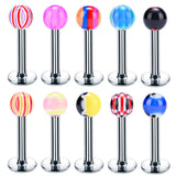 10 Pcs Mixed Acrylic Lip Nail Piercing Jewelry