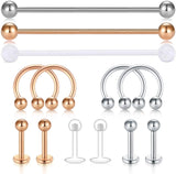 10 Stainless Steel Cartilage Spiral Earrings Body Piercing
