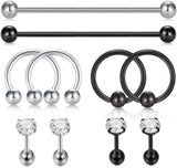 10 Stainless Steel Cartilage Spiral Earrings Body Piercing