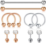 10 Stainless Steel Cartilage Spiral Earrings Body Piercing