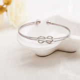 10 piece/lot Silver Plated Double Cuff Bracelet Adjustable Wristbands