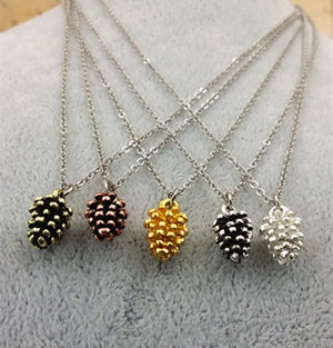 10 Christmas Tree Ornaments 5 Pinecone Pendant Necklace Women Jewelry