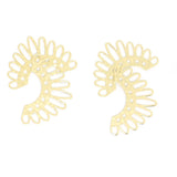 Brass Hollow Flower Earrings Necklace Pendant Charm Jewelry Components