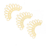 Brass Hollow Flower Earrings Necklace Pendant Charm Jewelry Components