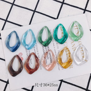 DIY Spring Water Drop Ring Pendant Accessories Material