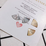 10 pc Fan-shaped Earrings Accessories for Personality Retention