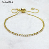 Slim Colors Zircon Tennis Bracelet Crystal Women Summer Jewelry